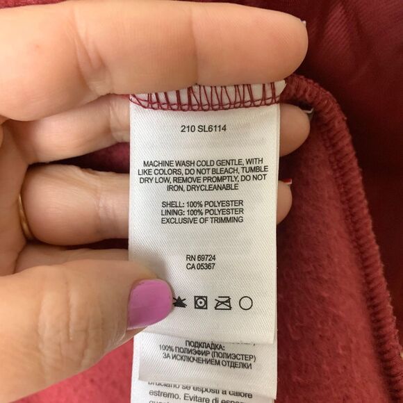 Columbia dark red Benton Springs Full Zip Fleece Jacket Cranberry Women's Medium - Picture 2 of 9